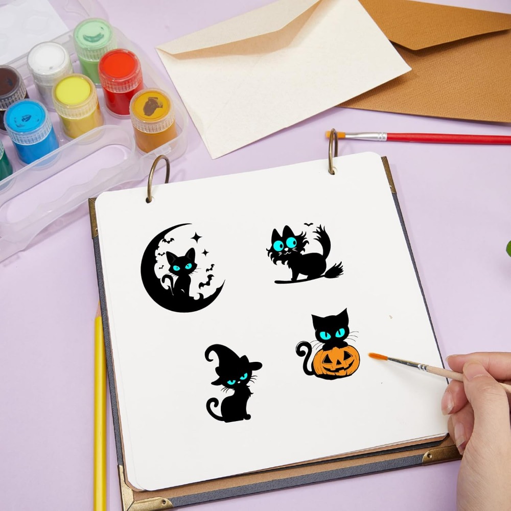 Halloween Black Cats Clear Rub - đánh giá và giá Clear Silicone Stamps For Card Making