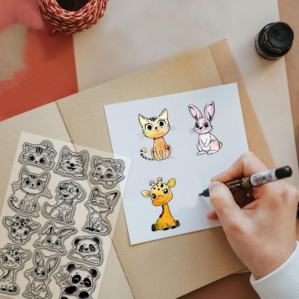 Cat Dog Rabbit Clear Stamps fo - đánh giá và giá Clear Silicone Stamps For Card Making