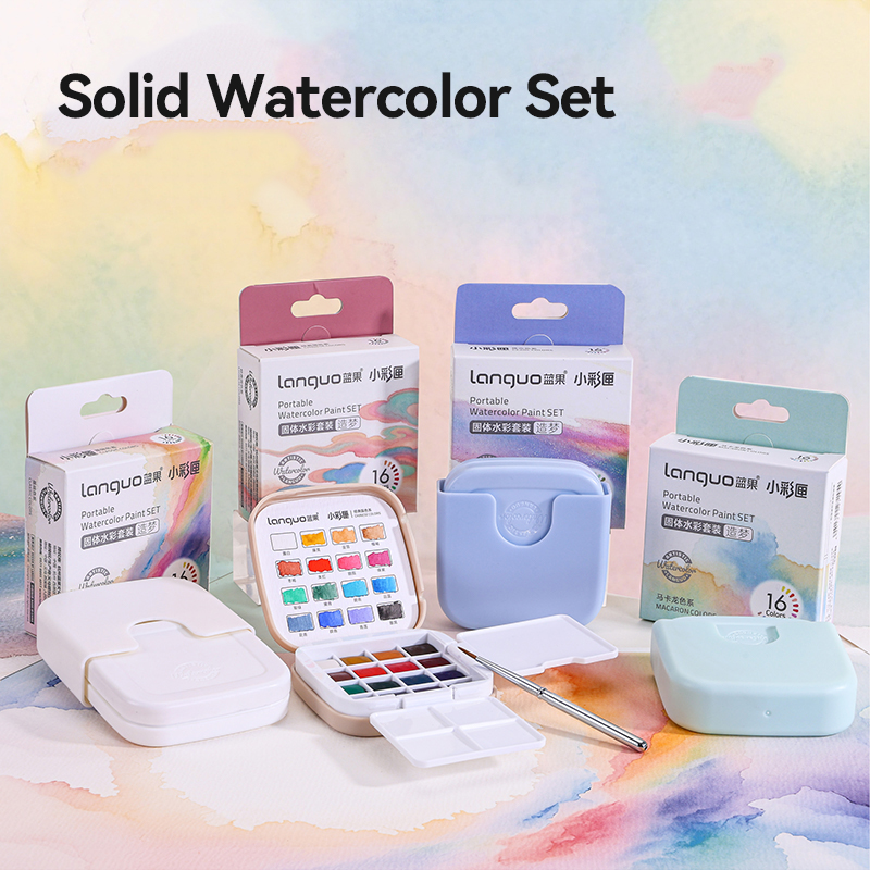16 Colors Languo Solid Waterco - đánh giá và giá Watercolor Paint Set Solid Pigment