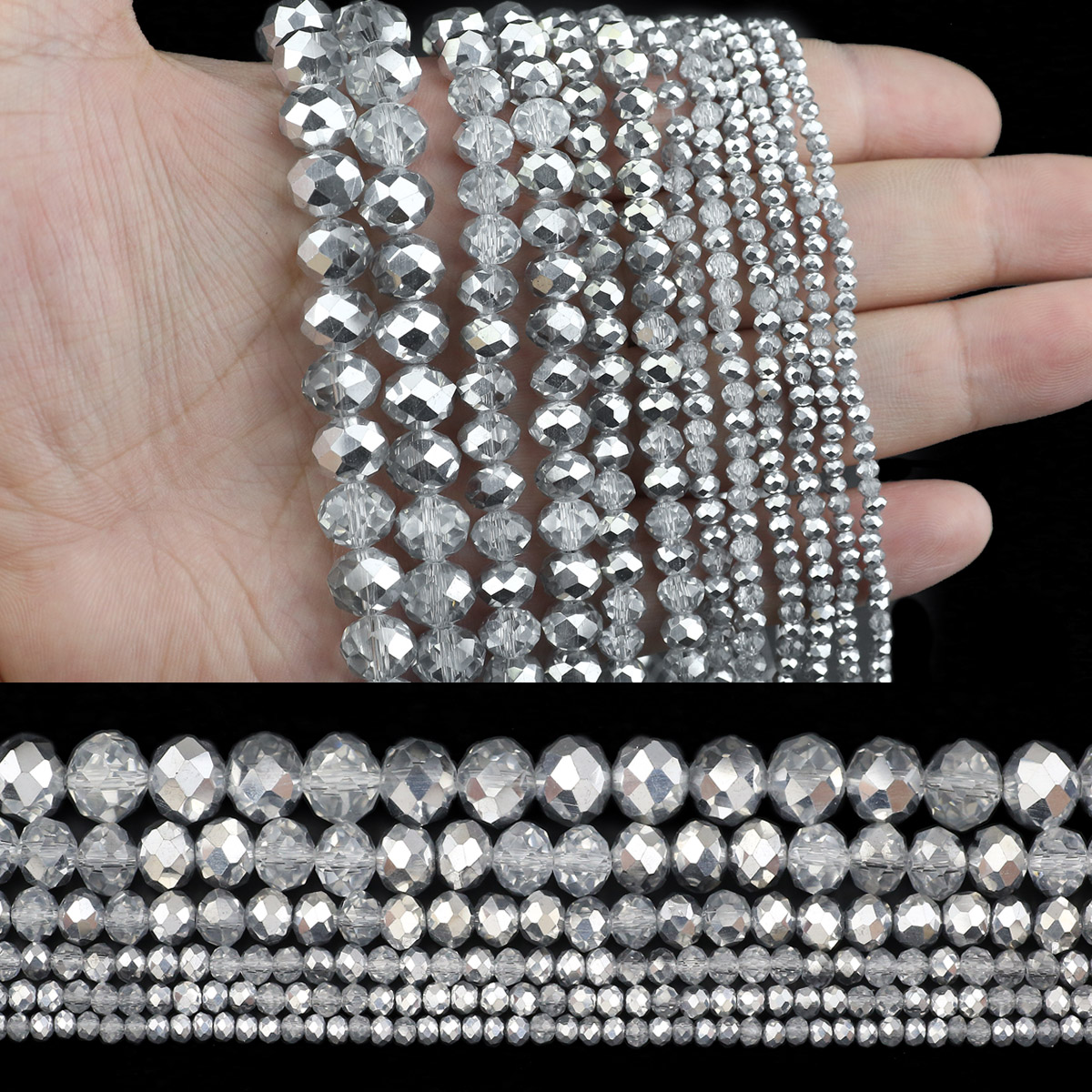 Half Silver Color Transparent  - đánh giá và giá Glass Seed Beads 2Mm Jewelry Making