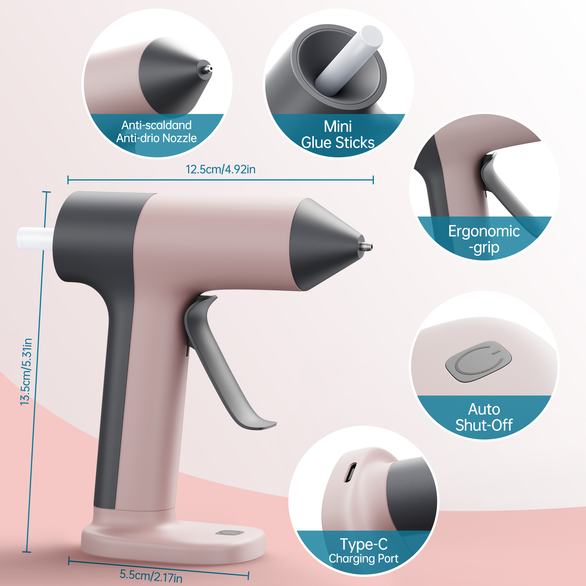 15W Wireless Hot Glue Gun With - đánh giá và giá Hot Melt Glue Gun Cordless