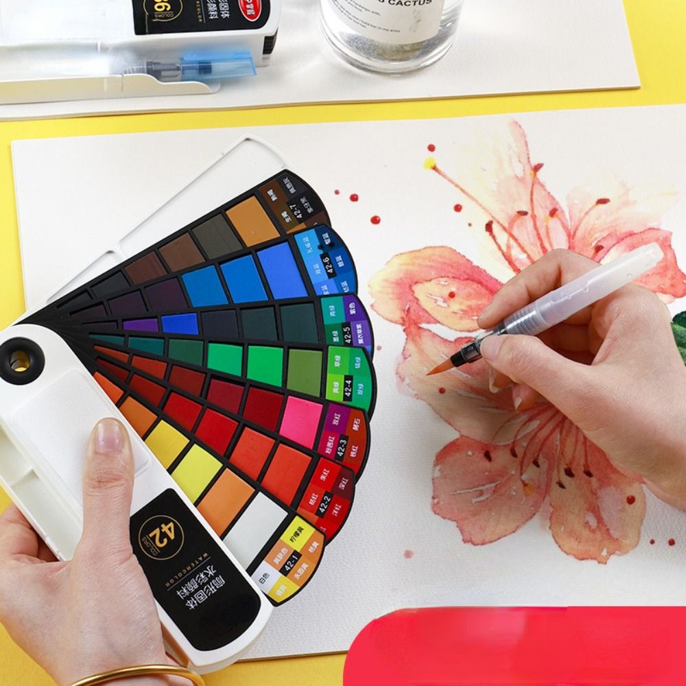 Folding Watercolor Paint Set w - đánh giá và giá Watercolor Paint Set Solid Pigment