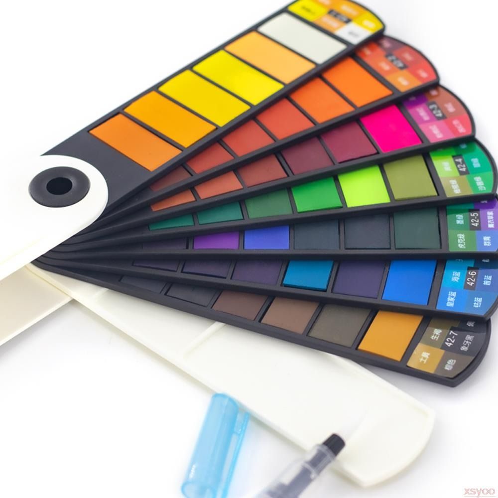 Folding Watercolor Paint Set w - đánh giá và giá Watercolor Paint Set Solid Pigment